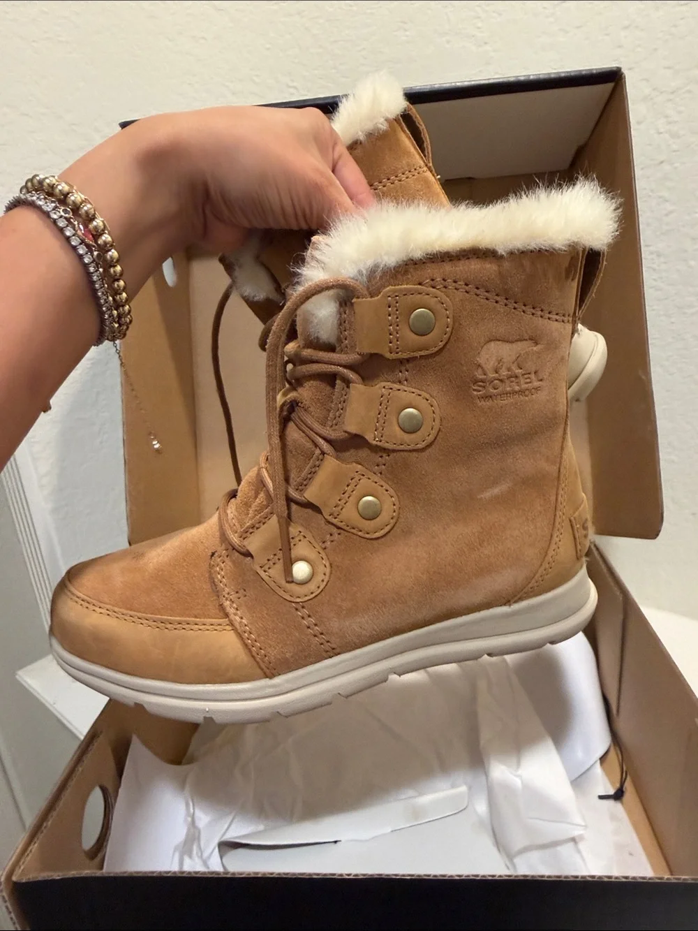 Sorel cozy faux